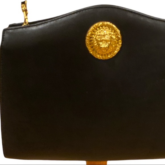 black leather constructed slim style medium size crossbody bag - Picture 3 of 7